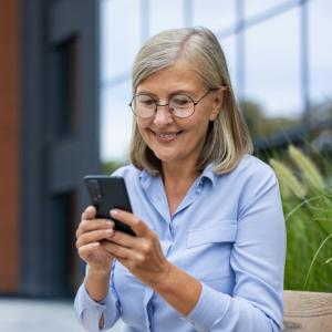 Lady on phone
